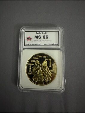 ✨ Taylor Swift Gold-Plated Commemorative Coin – KSA MS66 Graded ✨